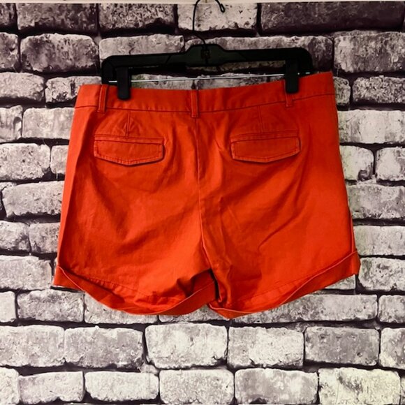 Banana Republic Orange Cuffed Shorts Size 10 - Picture 5 of 8